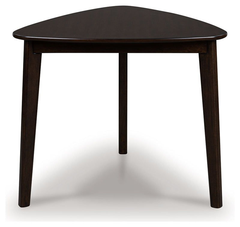 Mallenette - Triangle Dining Room Table - Merlot - R&R Furniture Gallery (Fountain Valley, CA)
