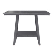 Counter Height Dining Table With Tapered Base And Lazy Susan - Gray - R&R Furniture Gallery (Fountain Valley, CA)
