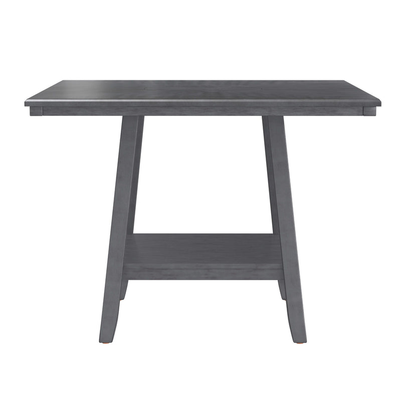 Counter Height Dining Table With Tapered Base And Lazy Susan - Gray - R&R Furniture Gallery (Fountain Valley, CA)