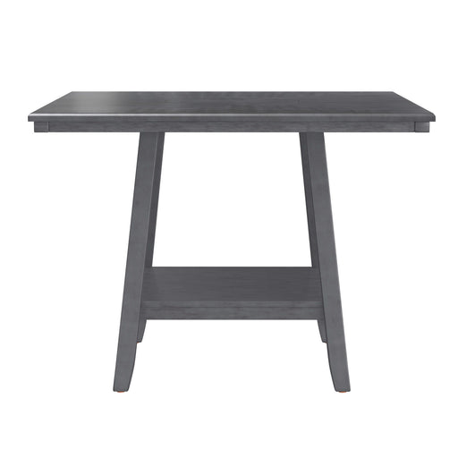 Counter Height Dining Table With Tapered Base And Lazy Susan - Gray - R&R Furniture Gallery (Fountain Valley, CA)