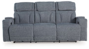 Studio Cave - Power Reclining Sofa - Steel - R&R Furniture Gallery (Fountain Valley, CA)