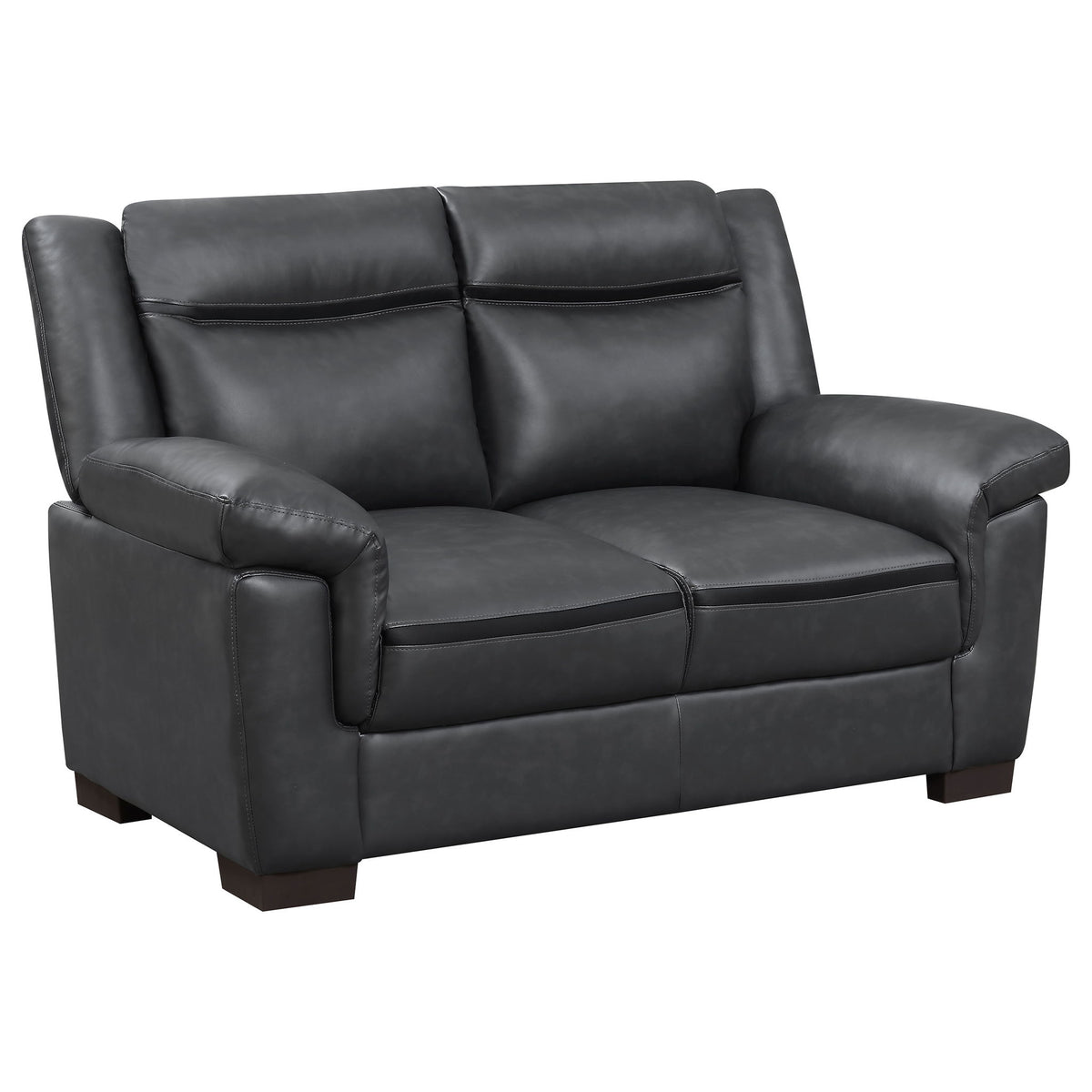 Jacob - Loveseat With Pillow Top Arms Upholstery - Gray