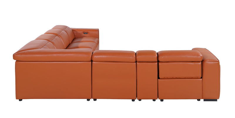 1224 - 7-Piece L-Shaped Sectional Sofa In With 3 Power Recliners & Power Headrests