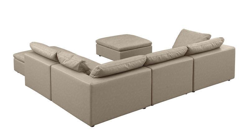 1100 - 6-Piece Right Arm Facing 3-Seat Sectional (Top-Grain Italian Leather)