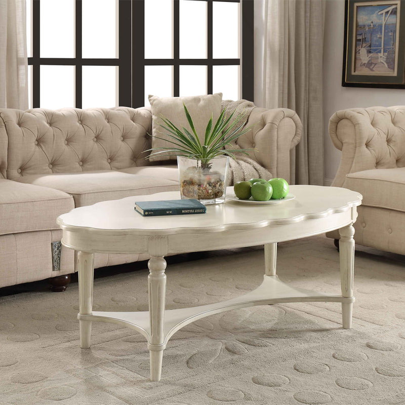 Fordon - Coffee Table - French Antique White - R&R Furniture Gallery (Fountain Valley, CA)