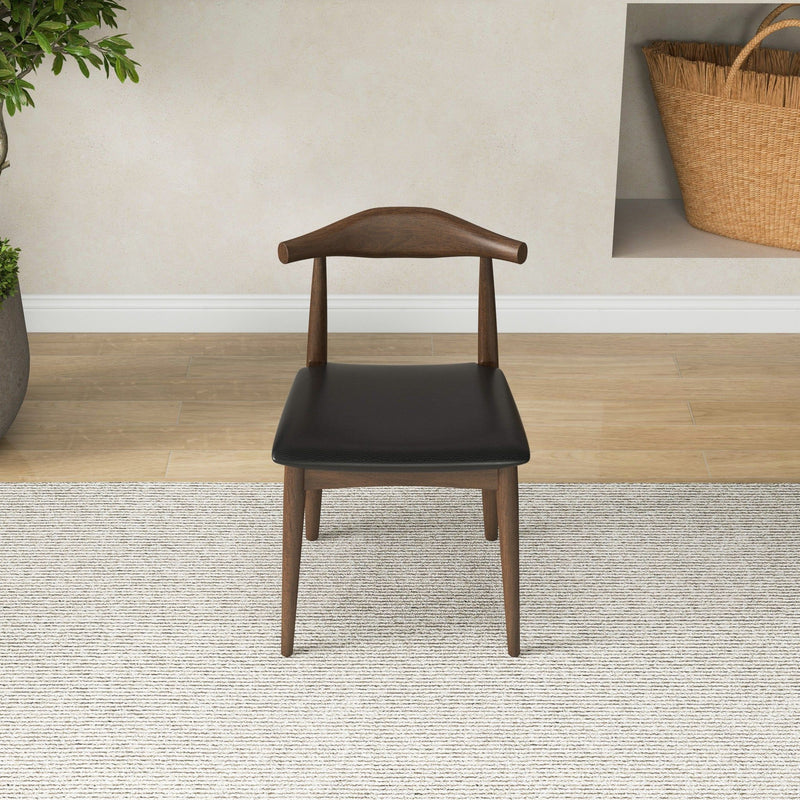 Destiny - Dining Chairs (Set of 2) - Black / Dark Brown - R&R Furniture Gallery (Fountain Valley, CA)
