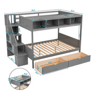 Bunk Bed With Shelfs, Storage Staircase And 2 Drawers - R&R Furniture Gallery (Fountain Valley, CA)