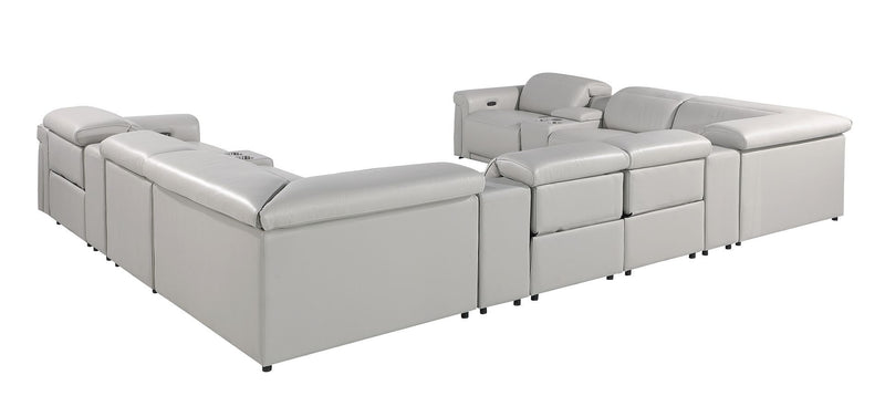 1126 - 12-Piece U-Shaped Sectional Sofa In With 4 Power Recliners & Power Headrests