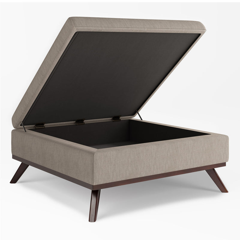 Owen - Multifunctional Square Coffee Table Storage Ottoman - R&R Furniture Gallery (Fountain Valley, CA)