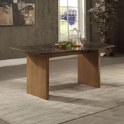 Jaramillo - Dining Table - Marble Top & Natural Finish - R&R Furniture Gallery (Fountain Valley, CA)