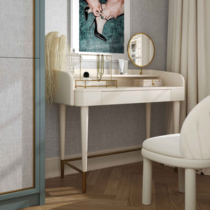 Penelope - Vegan Leather Wrapped Vanity Desk - R&R Furniture Gallery (Fountain Valley, CA)
