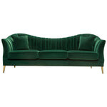 Ava Sofa in Emerald Green Velvet w/ Gold Leg by Diamond Sofa