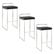 Lumi Source Fuji contemporary stackable barstool set with sleek modern design and wooden finish, ideal for kitchen or bar areas.