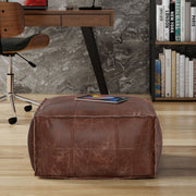 Sheffield - Handcrafted Square Pouf - R&R Furniture Gallery (Fountain Valley, CA)