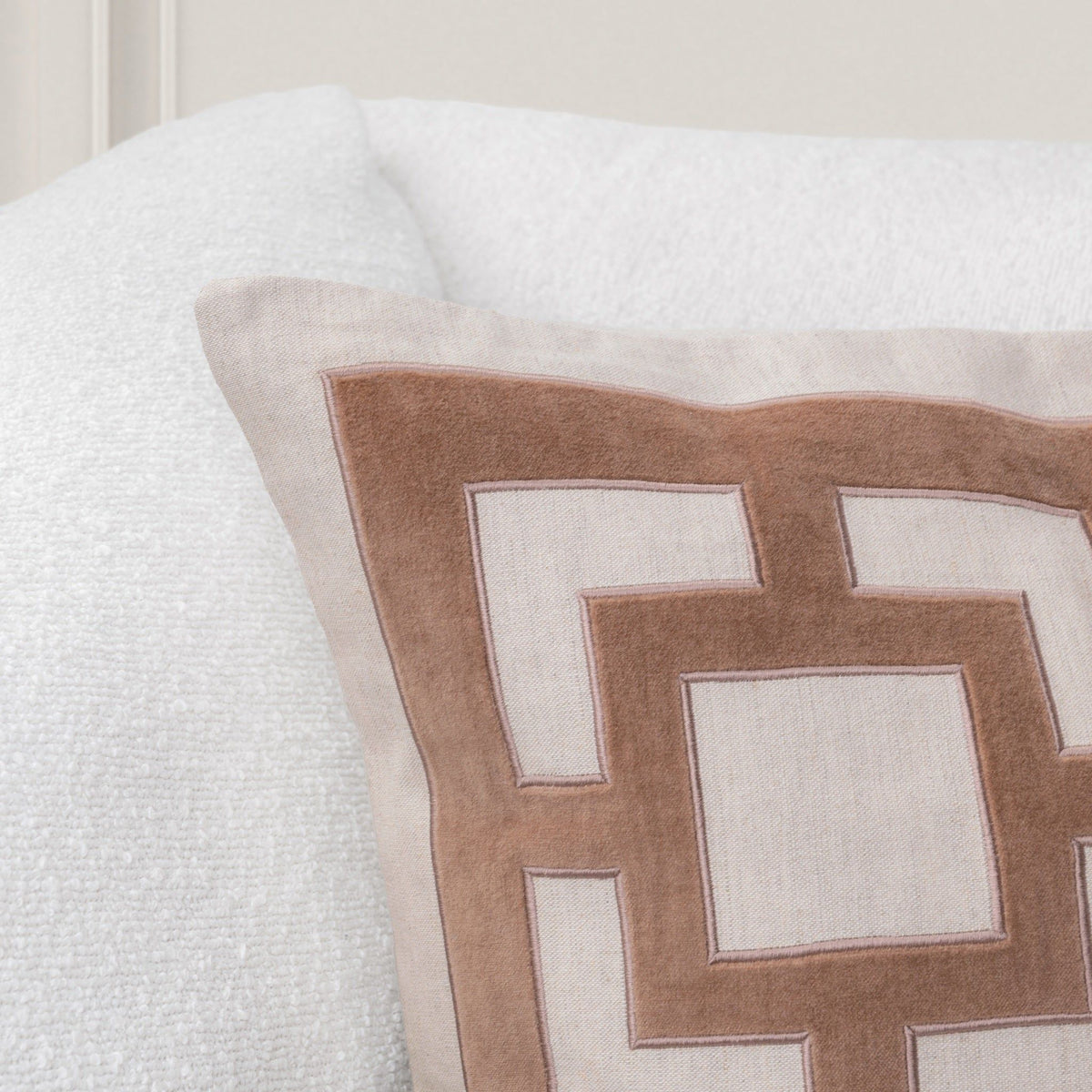 Classic Home Corbin accent pillow featuring a textured fabric with a neutral color for stylish home decor.