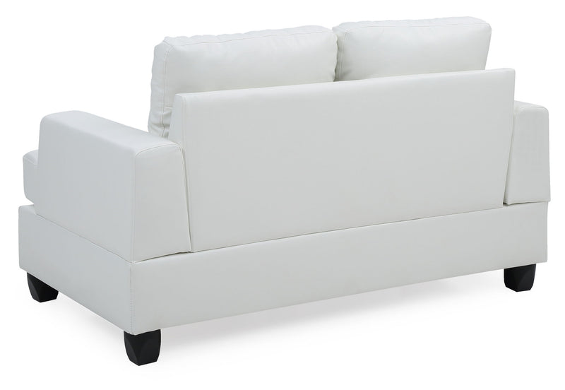 Stylish Glory Furniture stationary loveseat for two with plush cushions and modern design, ideal for cozy living room seating.