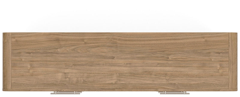 Signature Design by Ashley six-drawer dresser with a sleek wood finish and modern design, featuring six spacious drawers.