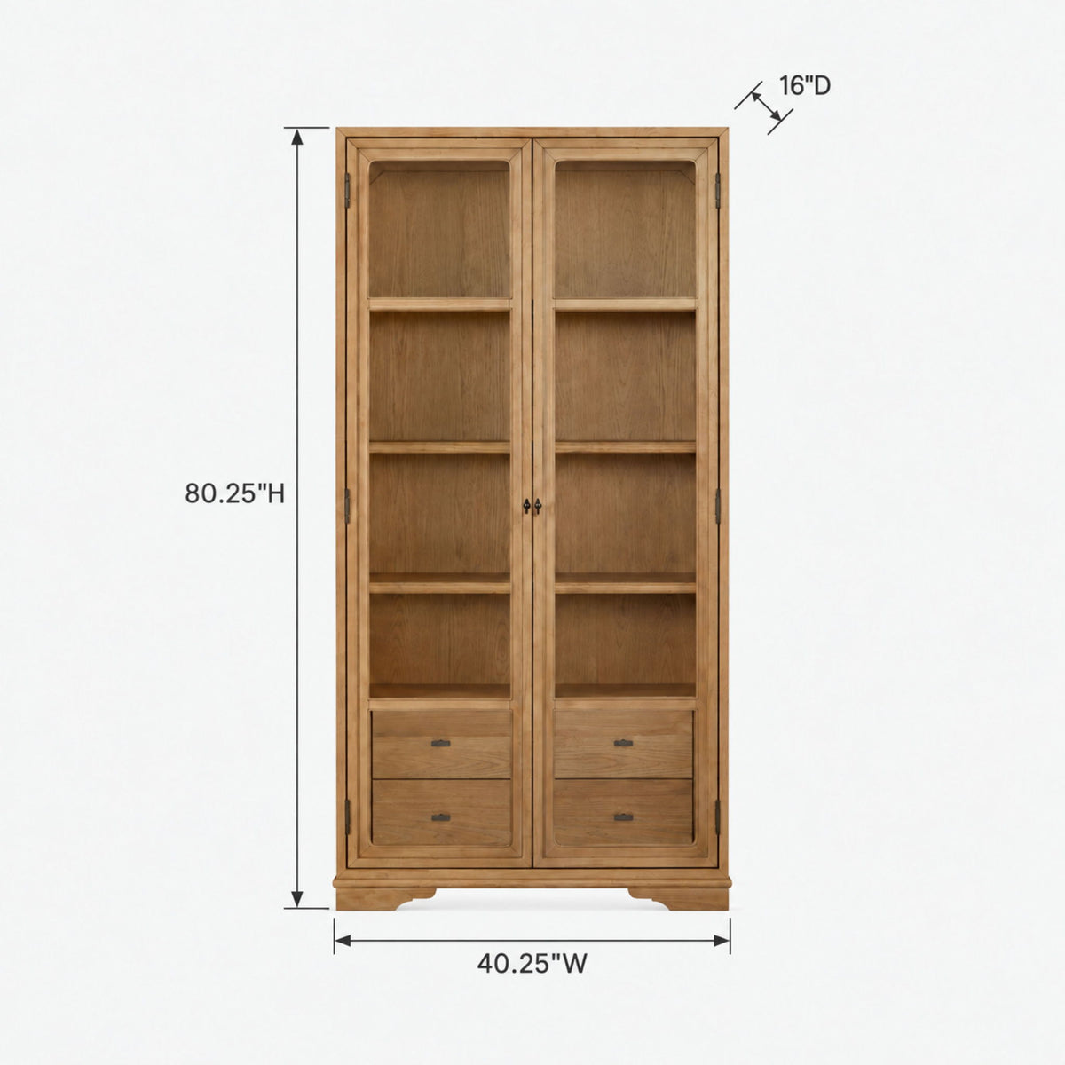 Tall Display Cabinet With Glass Doors