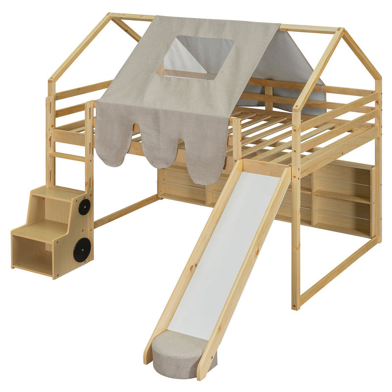 Loft Bed With House Shaped Frame And Tent - R&R Furniture Gallery (Fountain Valley, CA)