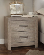 Culverbach - Two Drawer Night Stand - Gray - R&R Furniture Gallery (Fountain Valley, CA)