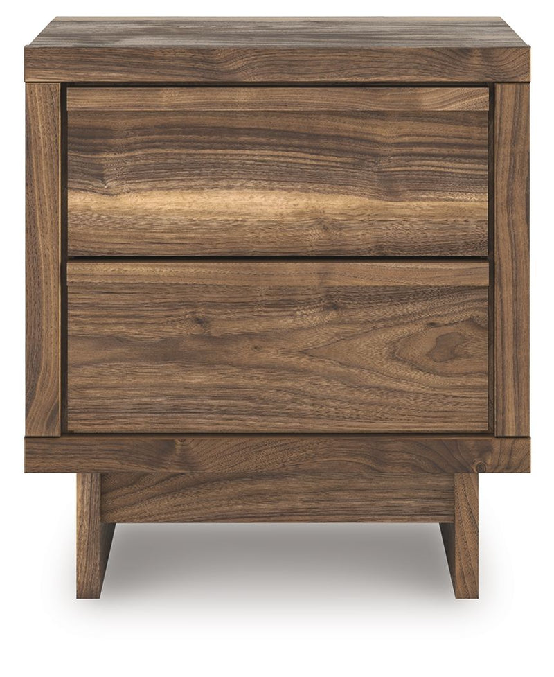 Chirason - Two Drawer Night Stand - Brown - R&R Furniture Gallery (Fountain Valley, CA)