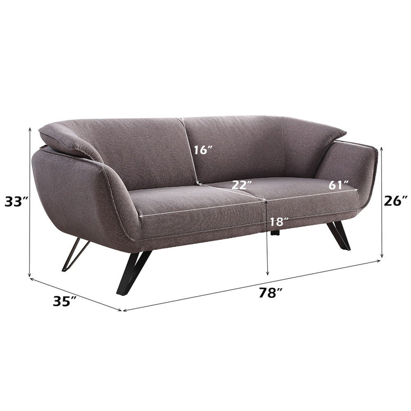 Dalya - Sofa - Gray Linen - R&R Furniture Gallery (Fountain Valley, CA)