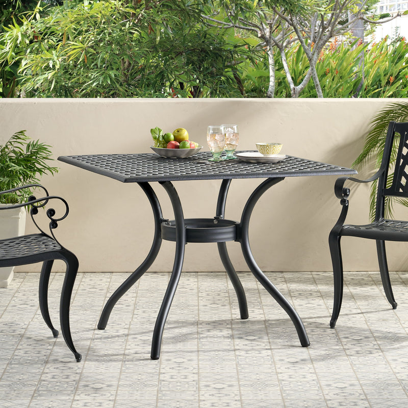 Arch Mesh Dining Table With Lightweight Frame - Black - R&R Furniture Gallery (Fountain Valley, CA)