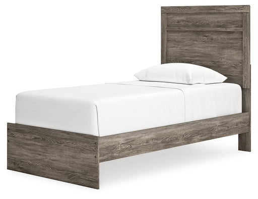 Signature Design by Ashley Ralinksi panel bed with a sturdy wooden frame and simple headboard for a modern bedroom look