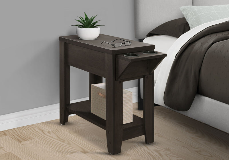 Accent Side Table, Storage, Lamp, Transitional Space-Saving Design - R&R Furniture Gallery (Fountain Valley, CA)
