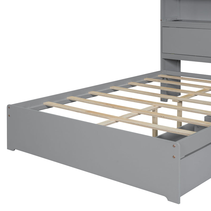 Platform Bed With USB, Storage Headboard & Drawers - R&R Furniture Gallery (Fountain Valley, CA)