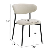 Jirina - Side Chair (Set of 2) - Beige Chenille - R&R Furniture Gallery (Fountain Valley, CA)
