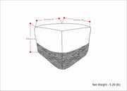 Macie - Square Woven Outdoor / Indoor Pouf - Gray / White - R&R Furniture Gallery (Fountain Valley, CA)