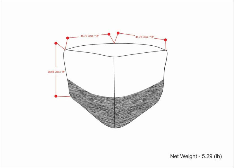 Macie - Square Woven Outdoor / Indoor Pouf - Gray / White - R&R Furniture Gallery (Fountain Valley, CA)