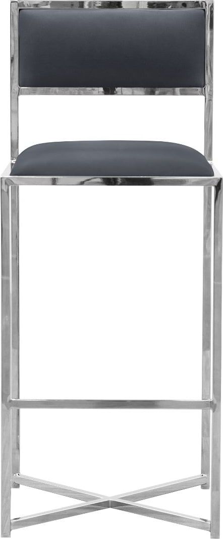 Amalfi X-Base Bar Stool in Cobalt Leather