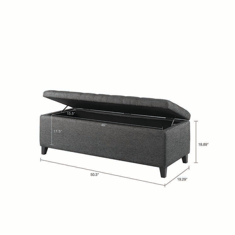 Elegant Design Tufted Top, Soft Close Storage Bench - R&R Furniture Gallery (Fountain Valley, CA)