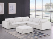 1100 - 6-Piece L-Shaped Sectional - Pearl - R&R Furniture Gallery (Fountain Valley, CA)