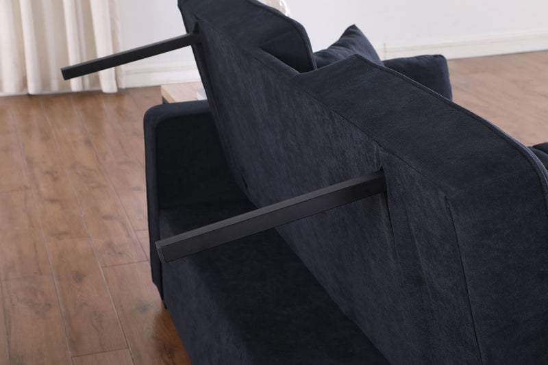 Cody II - 69.5"W Woven Fabric Convertible Sleeper Loveseat with Cup Holder - R&R Furniture Gallery (Fountain Valley, CA)