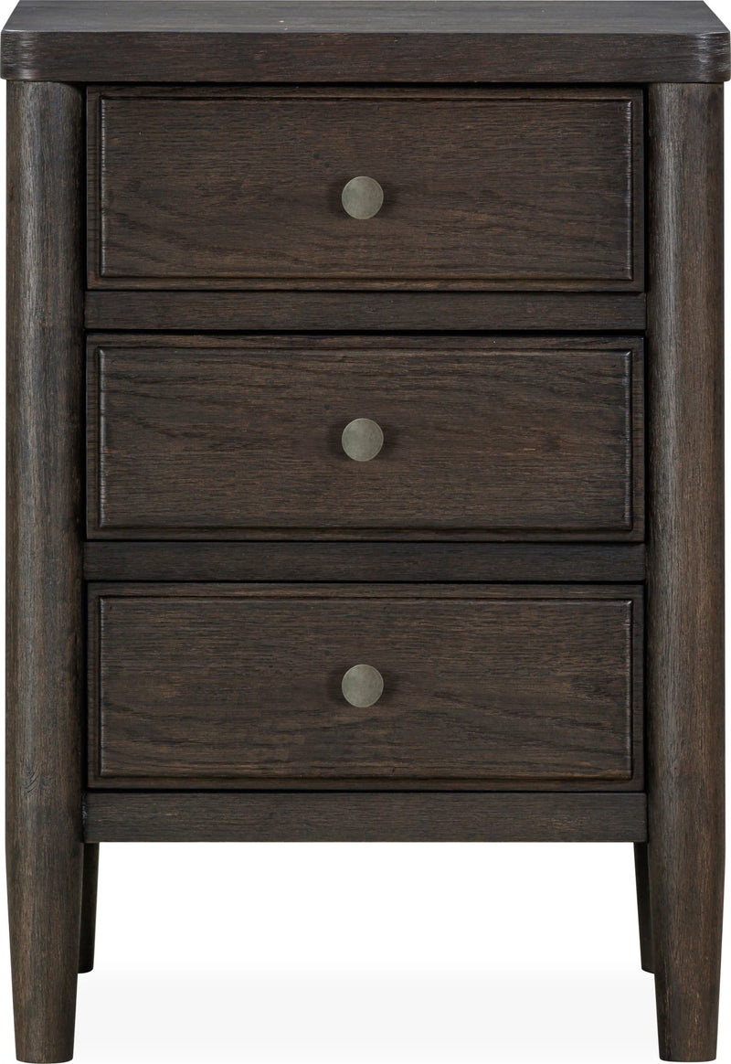 Rockport Three Drawer Small Nightstand in Yin