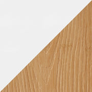 Lumi Source Roman industrial L-shaped corner desk in white and natural wood finish, featuring a modern design with ample workspace.