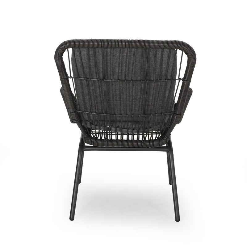 Outdoor Wicker Club Chair With Cushions (Set of 2) - R&R Furniture Gallery (Fountain Valley, CA)