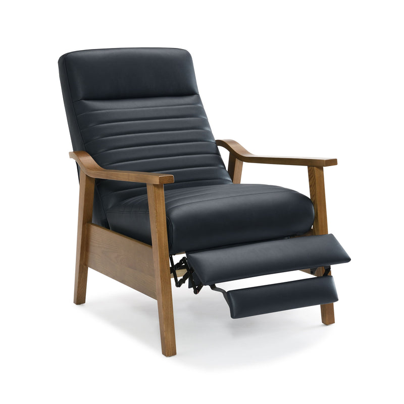 Asher - Modern Push Back Recliner With Wood Arms - R&R Furniture Gallery (Fountain Valley, CA)