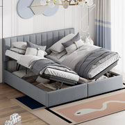 Upholstered Platform Bed With A Hydraulic Storage System - R&R Furniture Gallery (Fountain Valley, CA)