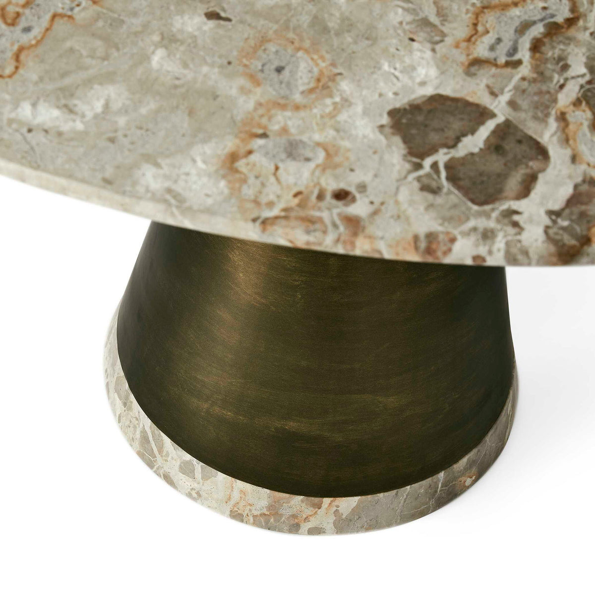 Conical - Dining Table - Bronze / White