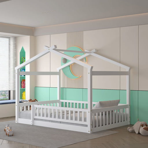 Bed House Bed Frame With Fence - R&R Furniture Gallery (Fountain Valley, CA)