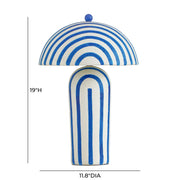 Maiori - Striped Papier Mache Table Lamp - R&R Furniture Gallery (Fountain Valley, CA)