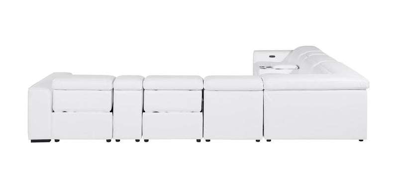 1224 - 8-Piece L-Shaped Sectional Sofa In With 3 Power Recliners & Power Headrests