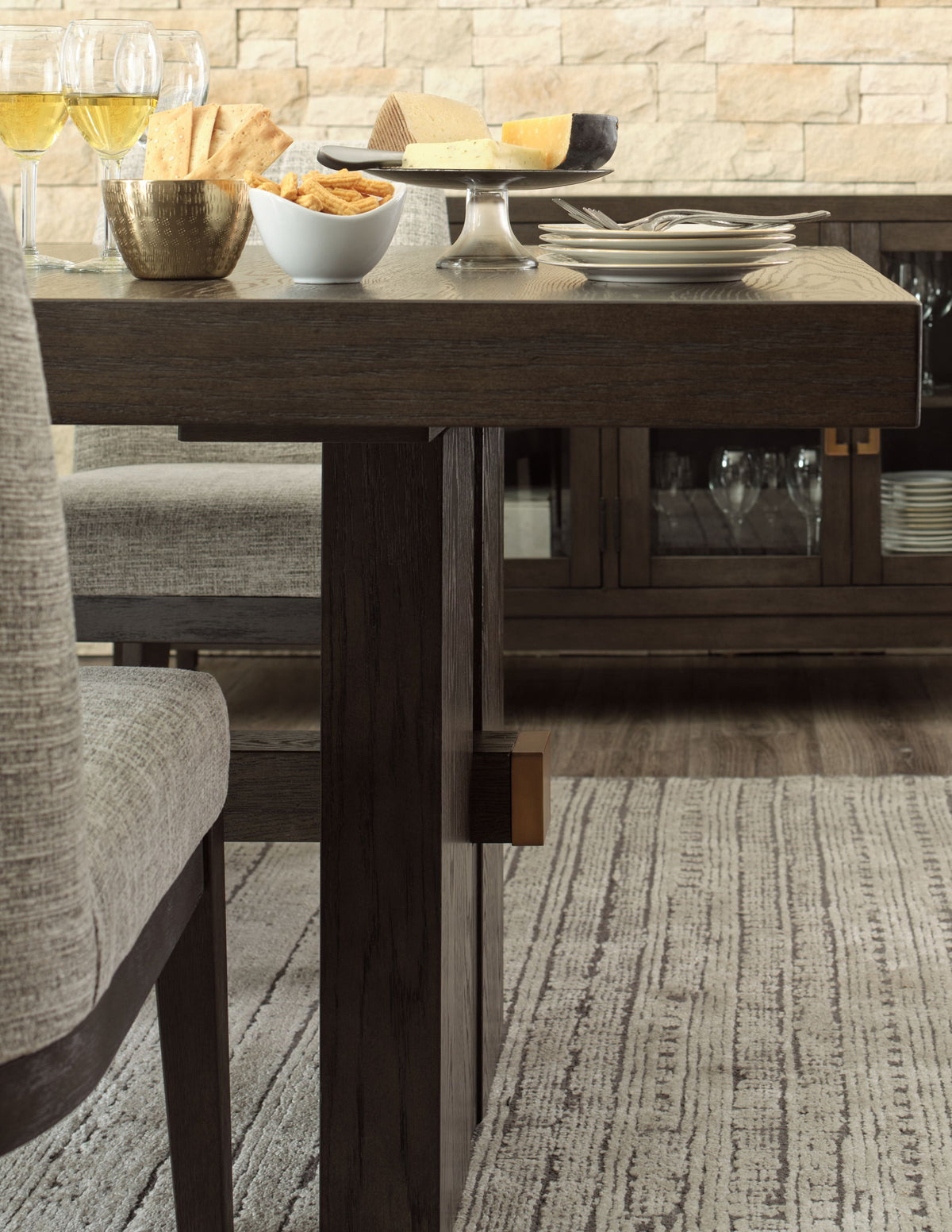 Burkhaus - Rectangular Dining Room Extension Table - Dark Brown - R&R Furniture Gallery (Fountain Valley, CA)