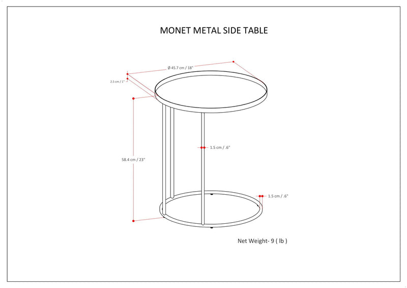 Monet - Metal Table - R&R Furniture Gallery (Fountain Valley, CA)