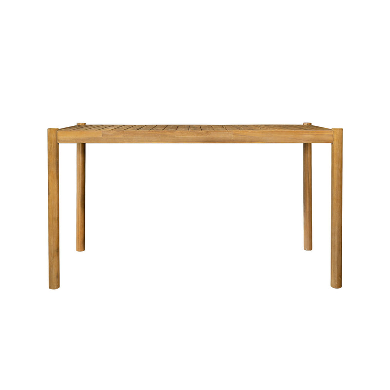 Classic Patio Dining Table, Acacia Wood - Light Teak - R&R Furniture Gallery (Fountain Valley, CA)