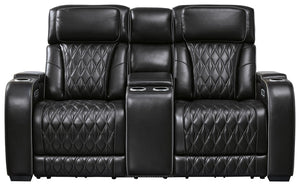 Boyington - Power Reclining Loveseat With Console/Adj Hdrst - R&R Furniture Gallery (Fountain Valley, CA)